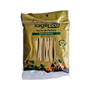 Imagem de 10.000 Garfinho para Petisco Aperitivo Bambu 9cm - Talge