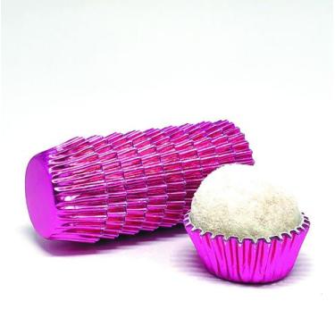 Imagem de 100 Forminha de Brigadeiro Docinho Laminada Nº5 - AAZ, Pink