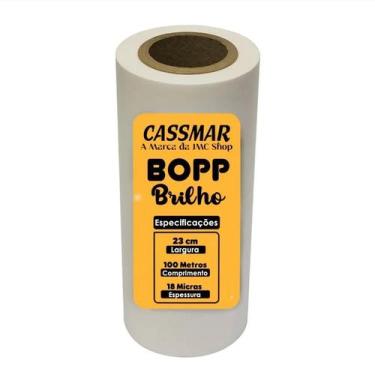 Imagem de Bopp Brilho Para Laminação Bobina A4 23cmx100m Cassmar 01un