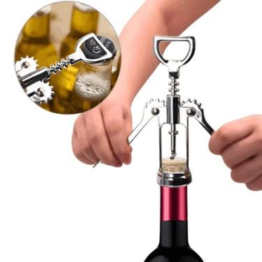 Imagem de Abridor de Garrafas e Vinho Tipo Borboleta em Metal Resistente - GENER