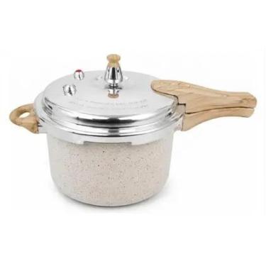 Imagem de Panela de Pressão Dolce Home Indução 4,2L Creme - Cozinha Rápida e Seg