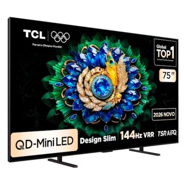 Imagem de Smart TV TCL 75A400M 75" 4K Ultra HD QD-Mini LED Google TV 144Hz Preto Bivolt
