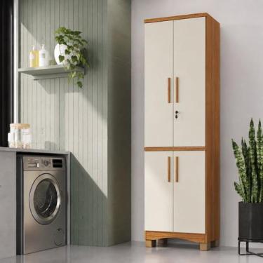 Imagem de Armário Multiuso 4 Portas 61,70cm 100% MDF Chianti Espresso Móveis