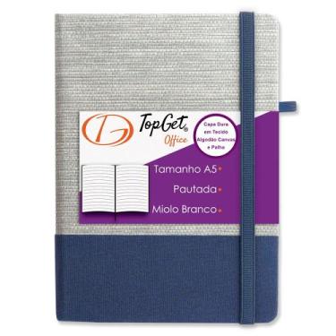Imagem de Caderneta Elegance 14X21cm 96 Fls Pautadas - TopGet, Azul
