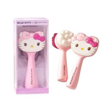 Imagem de Escova Hello Kitty para Limpeza Rosto Facial Cleanser com Cabo Rosa Klass Vough