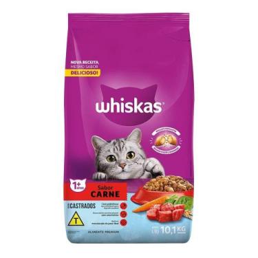 Imagem de Ração para Gatos Castrados Whiskas Carne 10,1Kg