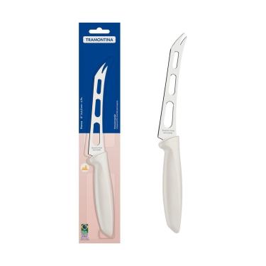 Imagem de Faca para Queijo Plenus Corte Preciso Aço Inox Cabo Polipropileno Off White Tramontina