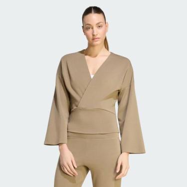 Imagem de Blusa Adidas Motion Essentials Manga Longa Feminina Marrom, GG
