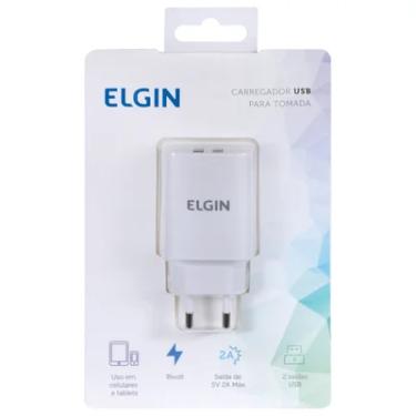 Imagem de Carregador de Tomada Elgin com 2 Saida USB 5V, 2.1A, BIVOLT