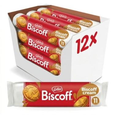 Imagem de kit 12x Biscoito Lotus Biscoff Sandwich Recheado Cream 110g