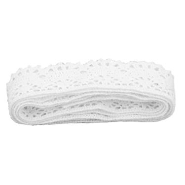 Imagem de Acessórios de costura, confortável, durável, decorativo, atraente, rendado, estilo elegante para decoração de roupas para aplicação de patches para decoração de presente (branco)
