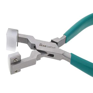 Imagem de The Beadsmith Alicate de dobra de metal – Alicates com garras curvas de nylon para modelar pulseiras, 14 cm, com molas de folha dupla, sem marcas