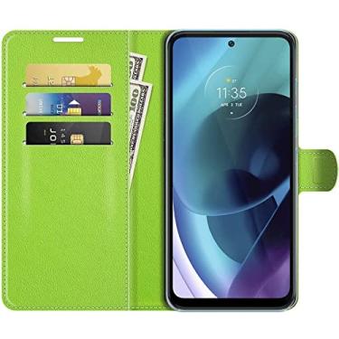 Imagem de Capa Capinha Carteira Compatível Com Moto G71 Flip Case Top (Verde)