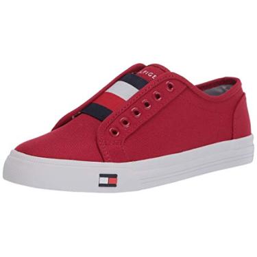 Imagem de Tommy Hilfiger Tênis feminino Anni Slip-On, Vermelho, 9.5
