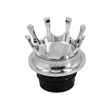 Imagem de Tampa de tanque de combustível ventilada HDBUBALUS com rosca direita para Harley Sportster Dyna Touring Road King Softail Trike Freewheeler FLRT Chrome