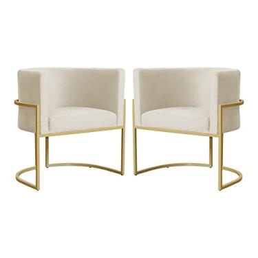 Imagem de Kit 02 Poltronas Decorativa Luana Luxo Veludo Cores - DS Estofados