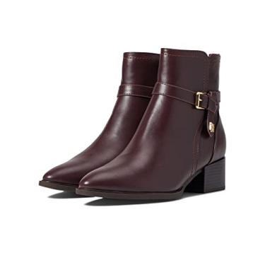 Imagem de Tommy Hilfiger Bota feminina de cano curto Jimina, Borgonha, 6.5