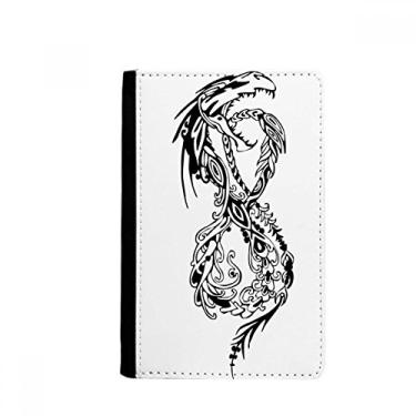 Imagem de Porta-passaporte retrato abstrato animal dragão chinês notecase burse carteira capa porta-cartão, Multicolor