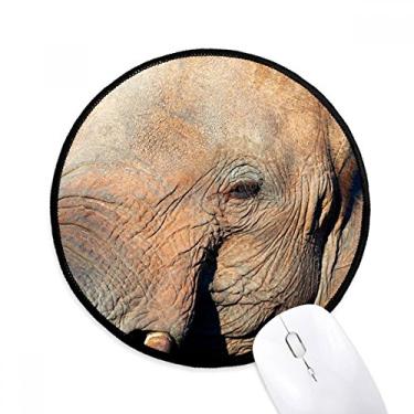Imagem de DIYthinker Organismo Terrestre Elefante Animal Selvagem Mouse Pad Desktop Tapete Redondo para Computador