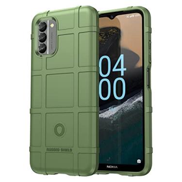 Imagem de BoerHang Capa para Nokia G400, TPU macio, proteção antiderrapante da moda, compatível com Nokia G400 capa de telefone (verde)
