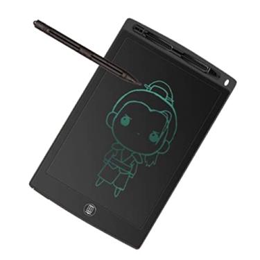 Imagem de Lousa Mágica Infantil Digital 8,5' Polegadas LCD Branco Preto Azul Verde Vermelho Rosa Mais Caneta De Desenho Tablet Escrever E Desenhar Para Crianças PREMIUM ONYK (PRETO)