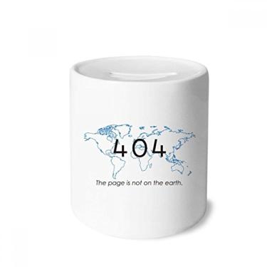 Imagem de DIYthinker Programador de 404 páginas de erro Not On Earth caixa de dinheiro caixa de cerâmica porta-moedas presente de cofrinho