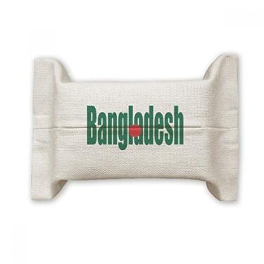 Imagem de Bolsa de linho de algodão com nome da bandeira do país Bangladesh