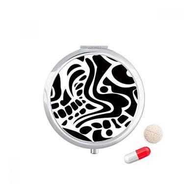 Imagem de Porta-comprimidos, preto, branco, abstrato, totem, fresco, bolso para remédios