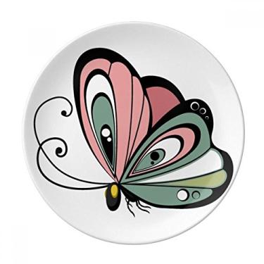 Imagem de Placa de borboleta de desenho animado em forma de coração de porcelana decorativa Salver louças de jantar