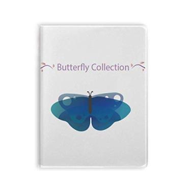 Imagem de Blue Butterfly Collection Caderno capa de goma de caderno Diário capa macia