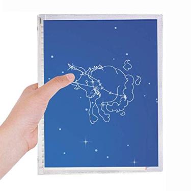Imagem de Caderno com padrão de constelação Taurus Star Universe, folha solta, diário recarregável, papelaria