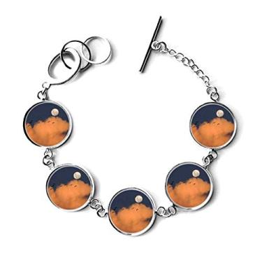 Imagem de DIYthinker Pulseira de lua escura com nuvens noturnas e pingentes de corrente