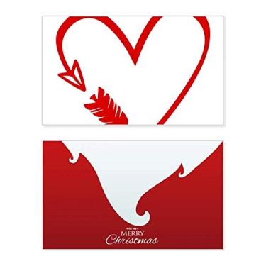 Imagem de Ilustração de coração de flecha com design vermelho, feriado, comemorações, cartão de felicitações, mensagem de Natal