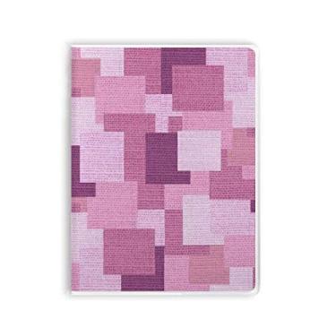 Imagem de Caderno de tecido de malha de linho, roxo, quadrado, capa de goma
