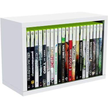 Imagem de 2 Nichos de MDF Branco para DVD 34cm