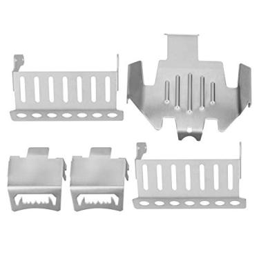 Imagem de Wosune Placa de armadura de aço inoxidável RC, 5 peças RC Crawler Chassis Armor Plate, RC Crawler Chassis Armor Plate Parts for Toy Car Rc Car Toy Toy Toy