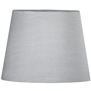 Imagem de Cúpula de Abajur Tecido Shantung Cinza 20x16cm