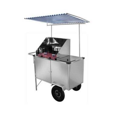 Imagem de Carrinho de Tapioca Inox com Toldo e Rodas Pneumáticas Cefaz