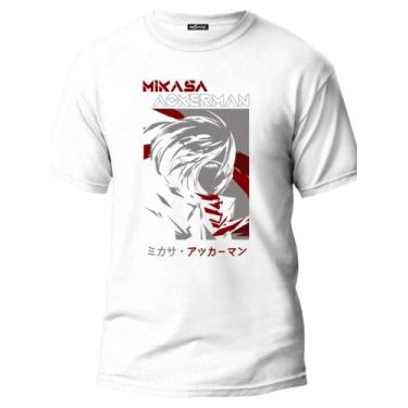 Imagem de Camiseta Attack On Titan Shingeki No Kyojin Mikasa Ackerman - Cronos G