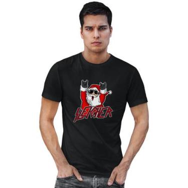 Imagem de Camisa Camiseta Unissex Slayer Rock N' Roll Natal Papai Noel  - T Sete