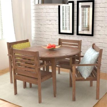 Imagem de Conjunto com 1 Mesa 4 Cadeiras Pink Sands Cedro Rosa Madeira