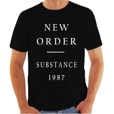 Imagem de Camiseta New Order Rock Banda Maculina Estampada Tumblr - Top