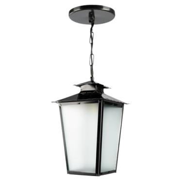 Imagem de Luminária Lustre Pendente Colonial de Teto Vidro Mini Boreal 14C (Preto)