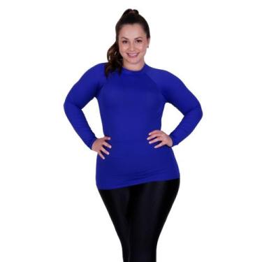 Imagem de Blusa Plus Size Térmica Segunda Pele Proteção Solar Uv 50+ Feminina -