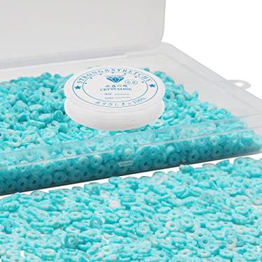 Imagem de 4000 peças de contas de disco Heishi de argila espaçadora de polímero, contas planas para joias de bricolagem, kit de fabricação de brincos e colares, conjunto de miçangas estéticas preparadas, anéis de borracha finos de disco de 6 mm