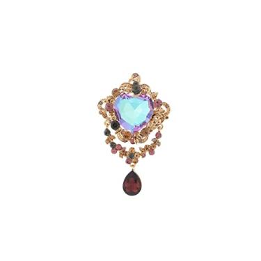 Imagem de Broche feminino com gotas de strass completo acessórios de joias acessórios de moda pingente terno vestido fantasia acessório, Ágata