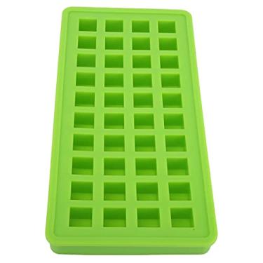 Imagem de Cubos de gelo, formas de cubo de gelo, cubos de gelo, gelo antiaderente, 40 grades reutilizáveis para cafeteria, para casa, hotel, bar (verde)