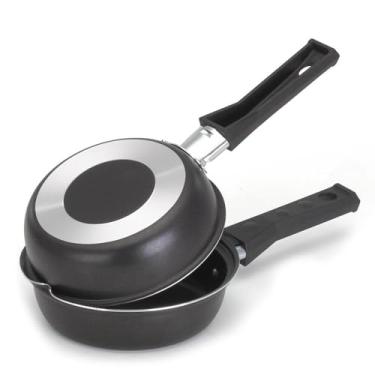 Imagem de Frigideira Dupla Hamburgueira Com Revestimento Antiaderente N°14 Cor:Preto