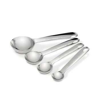 Imagem de All-Clad Utensílios de cozinha especiais de aço inoxidável colheres de medição ferramentas de cozinha, hacks de cozinha prata