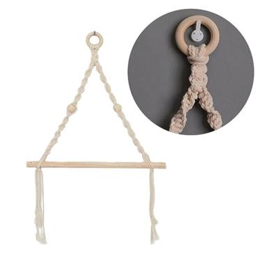 Imagem de HOMSFOU Decoração De Parede Pendurado Rack Prateleira Bambu Boêmia